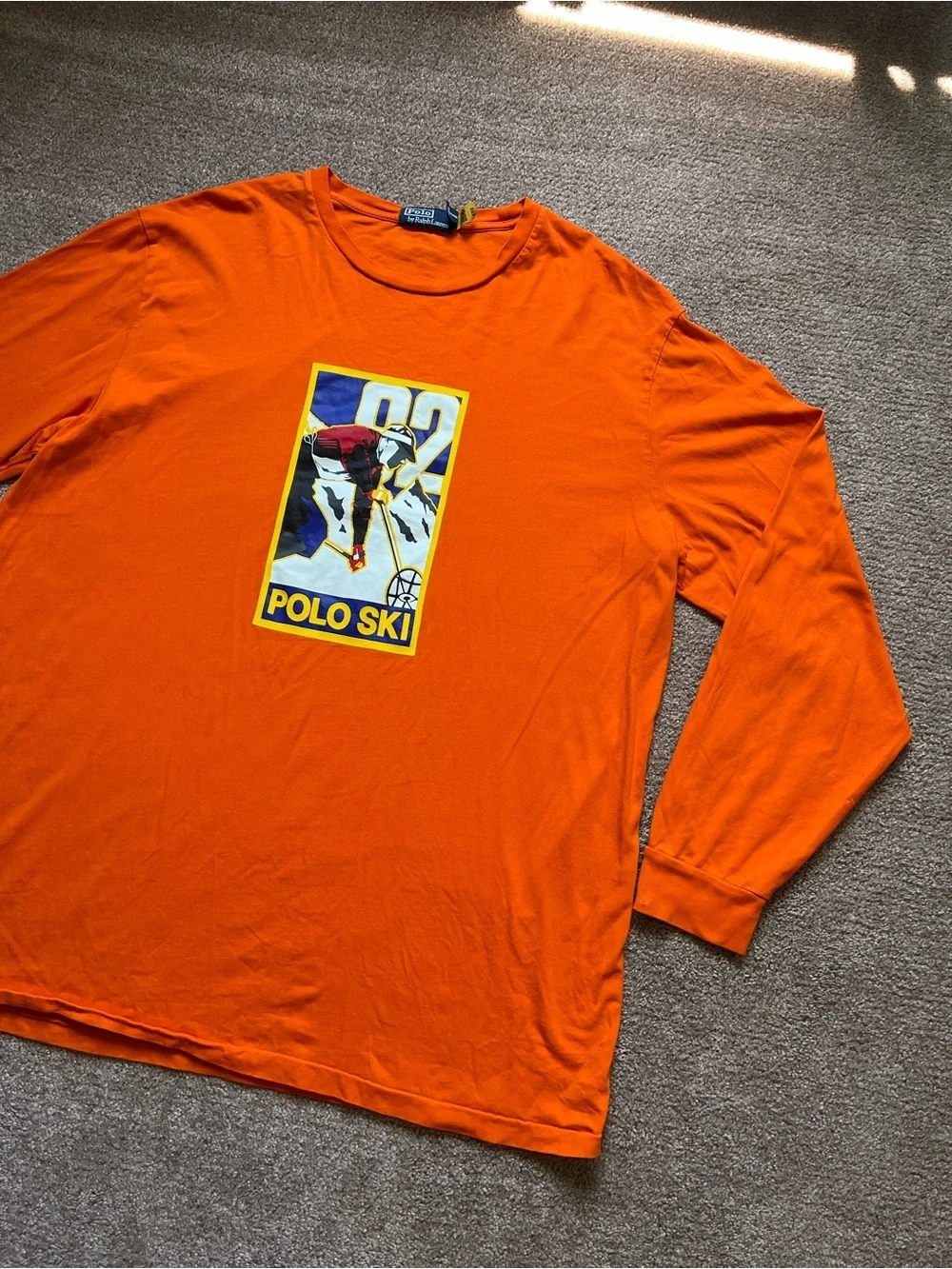 VTG 90’s Polo Ralph Lauren Polo Ski Orange Longsleeve Tee
